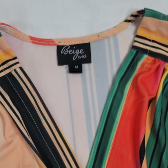 Beige by eci multicolored dress sz Med - Picture 4 of 10